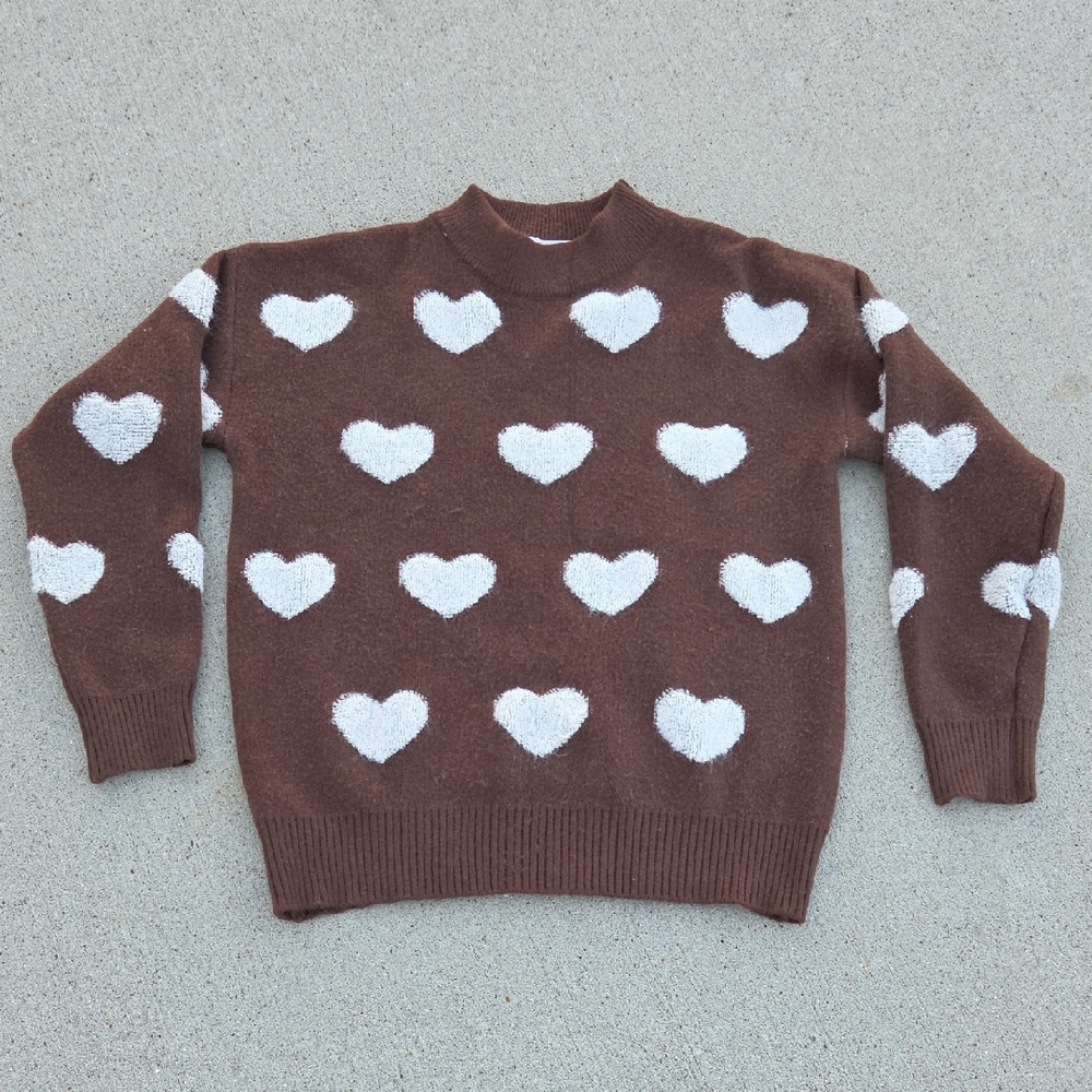 ENDLESS MCON Women's Heart Pattern Sweater Size Medium